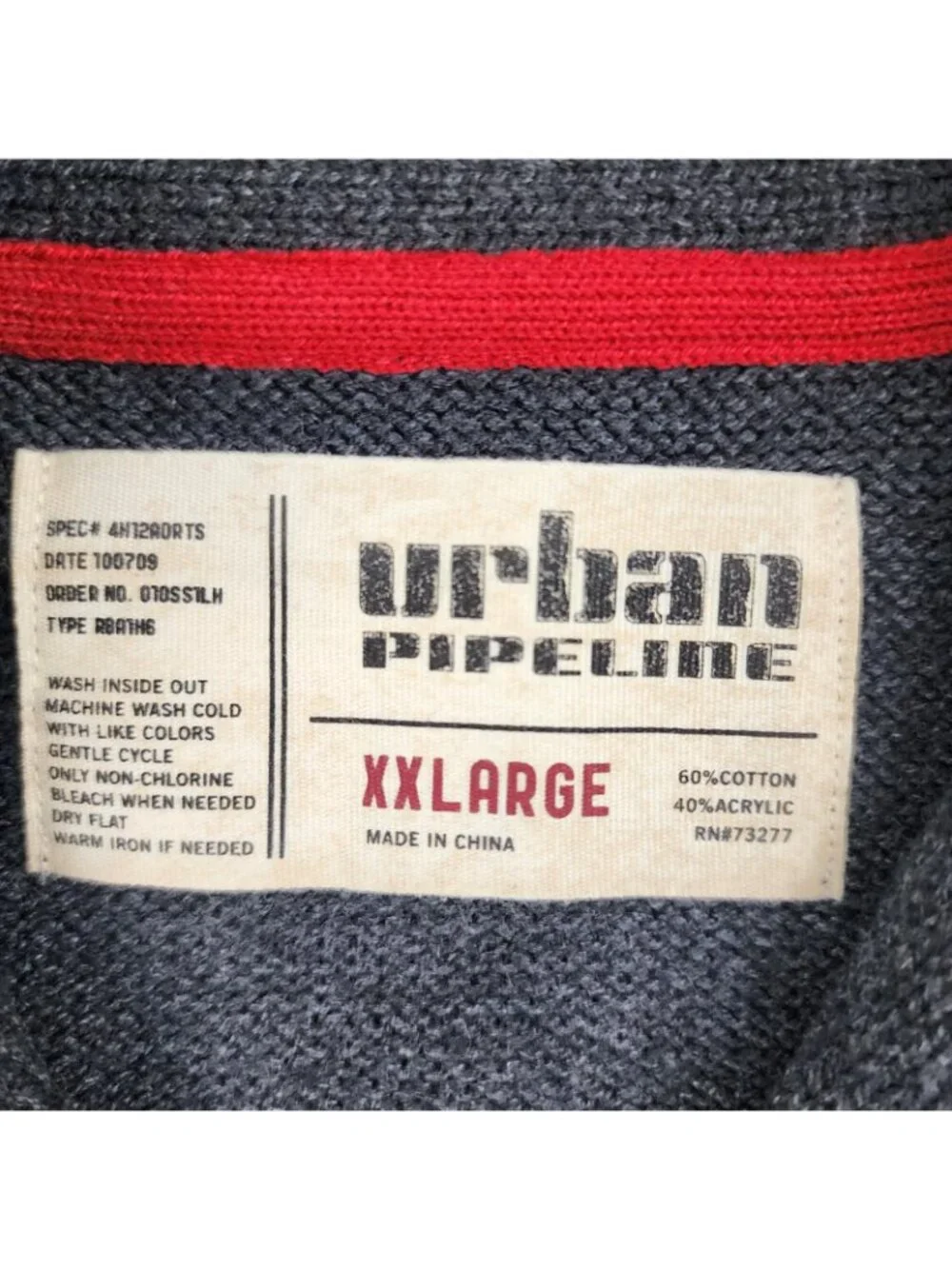 Urban Pipeline Sweater Mens XXL Gray Multi Grandpa Dad Cardigan